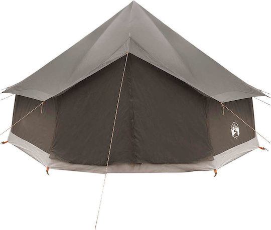 vidaXL Campingzelt Teepee Grau 4 Jahreszeiten 400x400x250cm