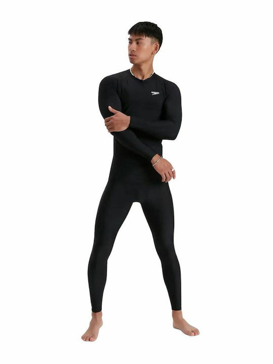 Speedo UPF 40+ Ανδρική Μακρυμάνικη Αντηλιακή Μπλούζα Μαύρη