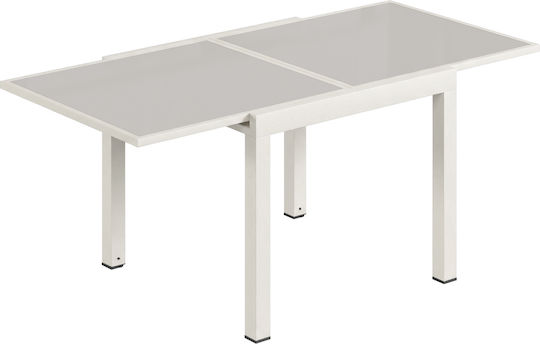 Επεκτεινόμενο Κρεμ Λευκό 180+90x90x75εκ.