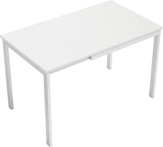 HomCom Ausziehbarer Weißer Speisetisch 80x70cm