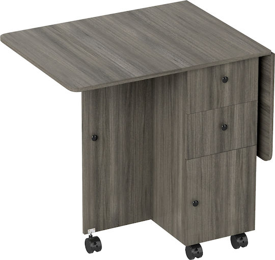 Klappbarer Küchentisch Grau 120x60x76,5 cm