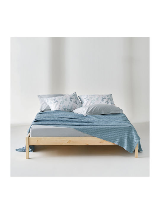 Kentia Cecilia Piqué Decke Moni 160x240cm Hellblaue
