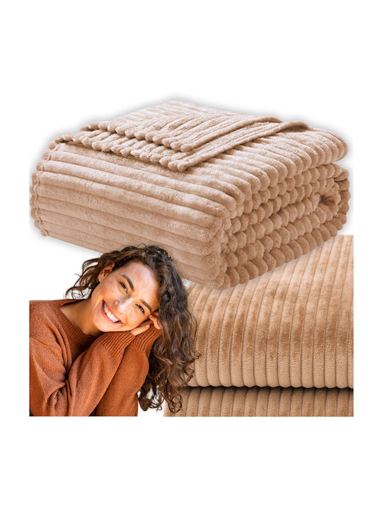 More&Deco Κουβέρτα Μονή 160x200εκ. Beige