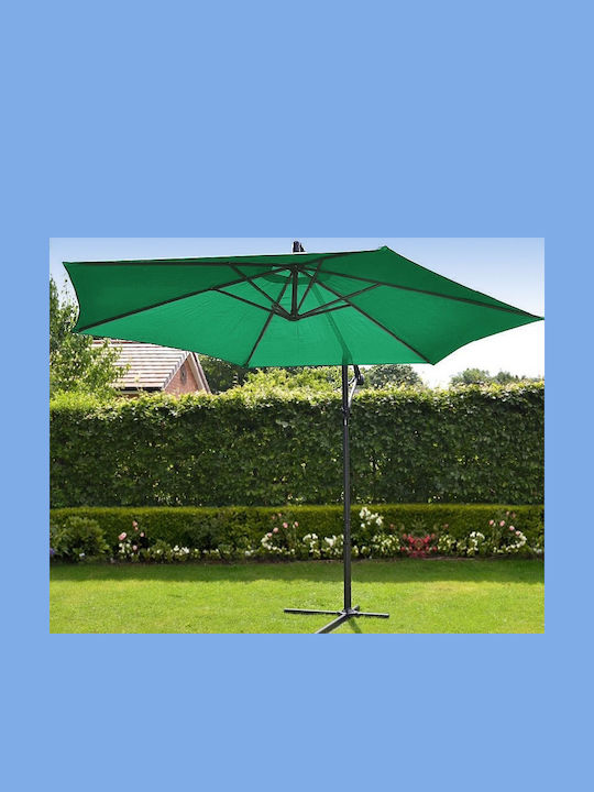 Hanging Circular Metal Green Garden Parasol Φ2.5m