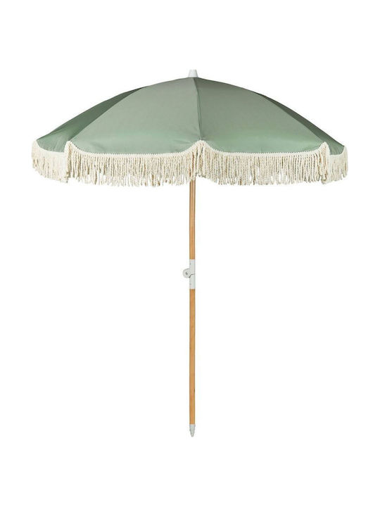 Umbrelă Rotundă Din Lemn Boho Lounge Verde Φ1.6m