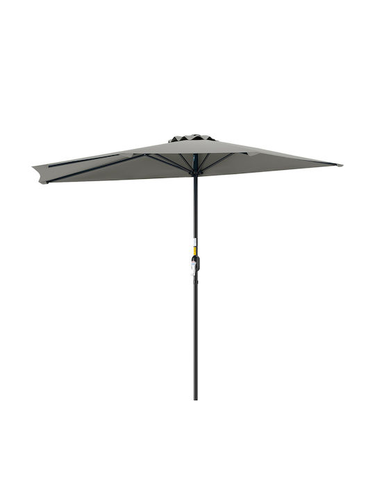 Wall Mounted Circular Metal Grey Parasol F2.7m