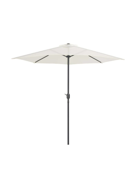 Round Aluminum Ecru Parasol F2.7xH2.45m