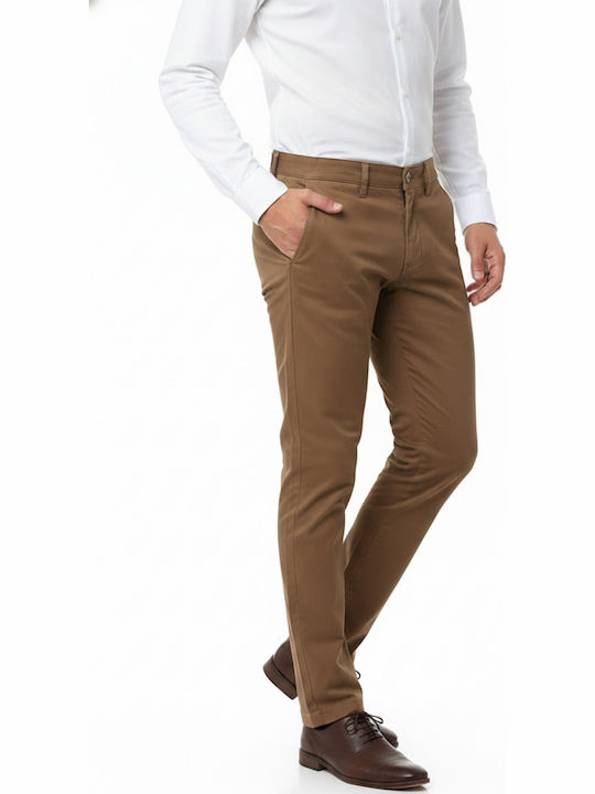 Herrenhosen Chino in Reguläre Passform Tabac Braun