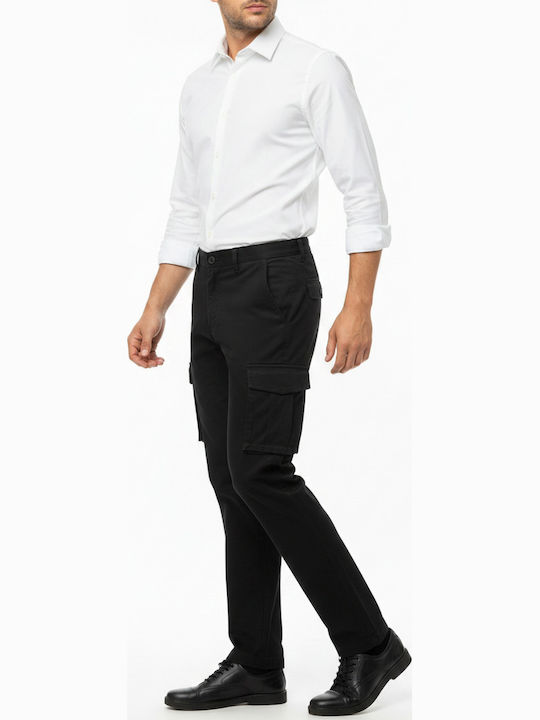 Pantaloni Cargo cu Slim Fit Negru