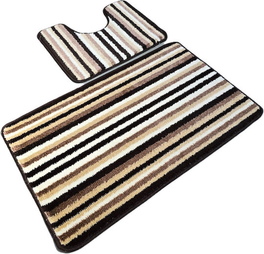 Kotonia Home Set Covoare De Baie Maro 50x80cm 2 Bucăți