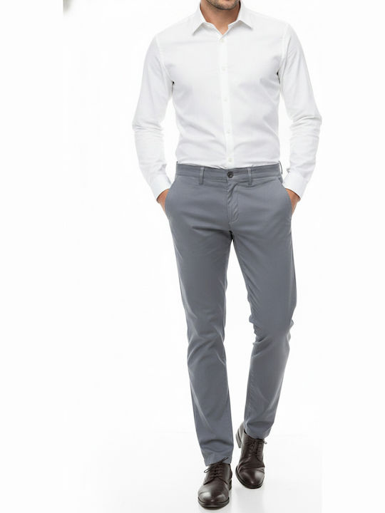Pantaloni Chino cu Croială Regular Gri