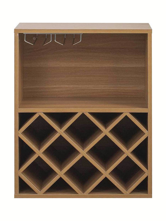 Bakaji Freistehendes Weinregal & Schränke aus Holz für 8 Flaschen Braun 51x28x63cm