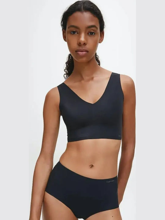 Calvin Klein Invisibles Бралет F4708-bk-s 31-22 С V-образно деколте Подплатен Черен