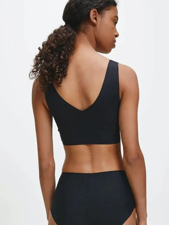 Calvin Klein Invisibles Бралет F4708-bk-s 31-22 С V-образно деколте Подплатен Черен