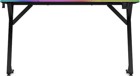Γραφείο Gaming Volt με LED 140x70εκ. Czarne