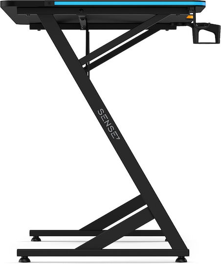 Gaming Office Volt Wooden Black with LED 120x60cm