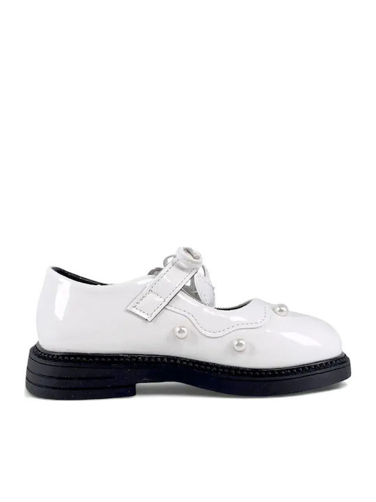 Kinder Pumps & Ballerinas mit Klettverschluss Weiße
