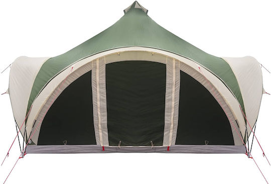 vidaXL Camping Teepee Green 4 Seasons for 6 People 400x400x350cm