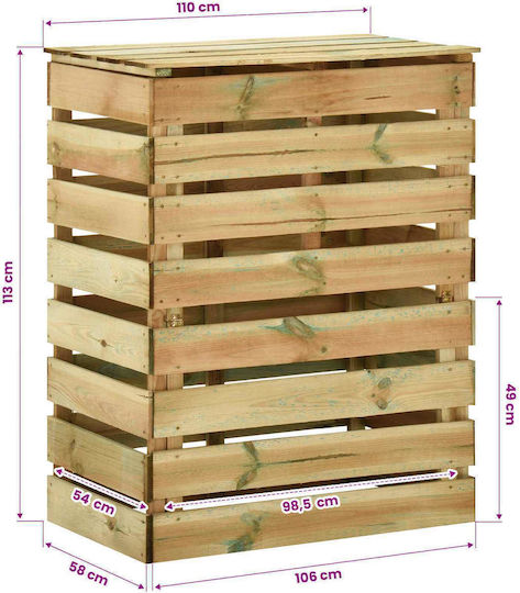 Hölzernes Außenbereich-Hocker Grün 110x58x113cm