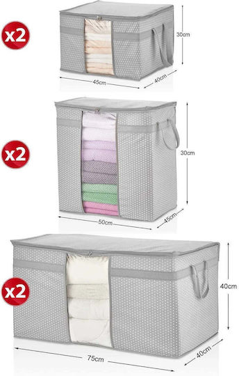 SteweHome Θήκη Αποθήκευσης Ρούχων STE-044356-P44356 6τμχ