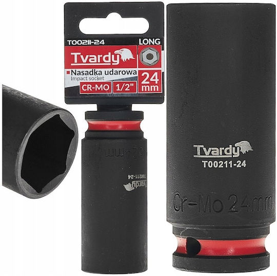 Tvardy Pneumatic Hexagon Long Socket with 1/2" Frame Host Diameter 1/2" / 24