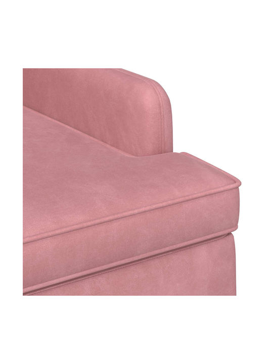 Doppelsitzer Samt Rosa 111x65x79cm