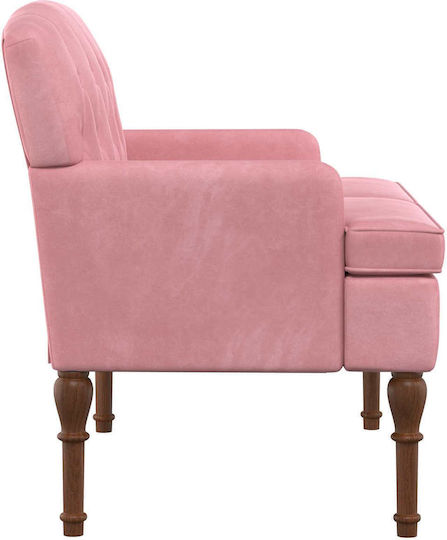 Doppelsitzer Samt Rosa 111x65x79cm