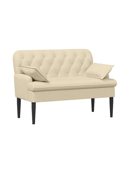 Two-Seater Couch Cream 111x68x80 cm