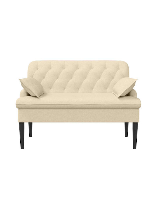 Two-Seater Couch Cream 111x68x80 cm