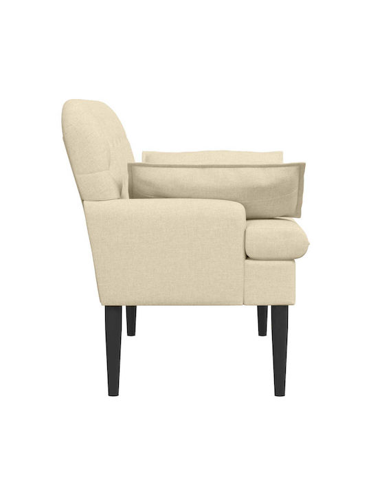 Two-Seater Couch Cream 111x68x80 cm
