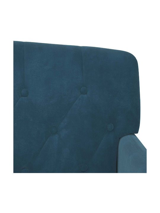 Doppelsitzer Samt Blau 111x65x79cm