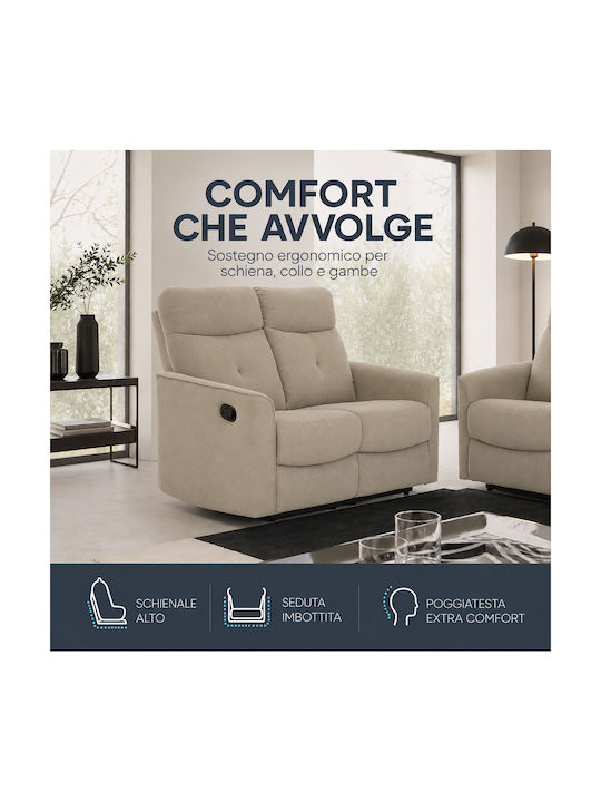 Canapea cu două locuri Tabac maro 132x96x103εκ.