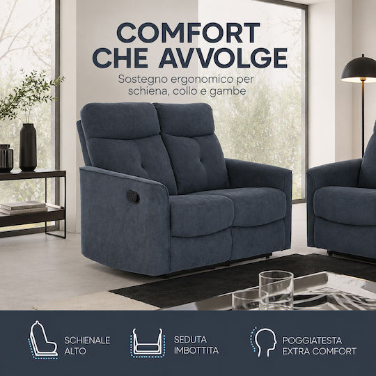 Two-Seater Fabric 132x96x103 cm Two-Seater Fabric 132x96x103 cm