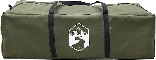 vidaXL Campingzelt Tunnel Khaki 4 Jahreszeiten 400x260x200cm
