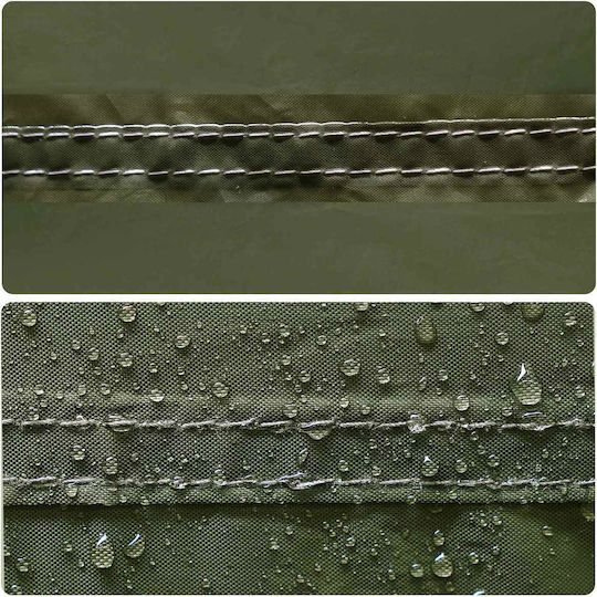 vidaXL Campingzelt Tunnel Khaki 4 Jahreszeiten 400x260x200cm