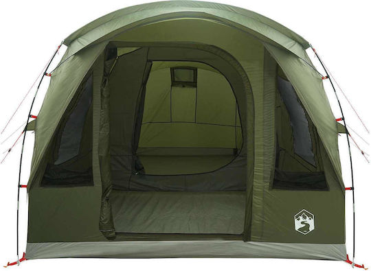 vidaXL Campingzelt Tunnel Khaki 4 Jahreszeiten 400x260x200cm