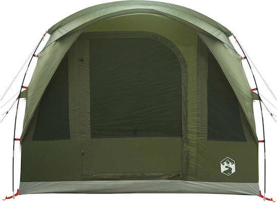 vidaXL Campingzelt Tunnel Khaki 4 Jahreszeiten 400x260x200cm