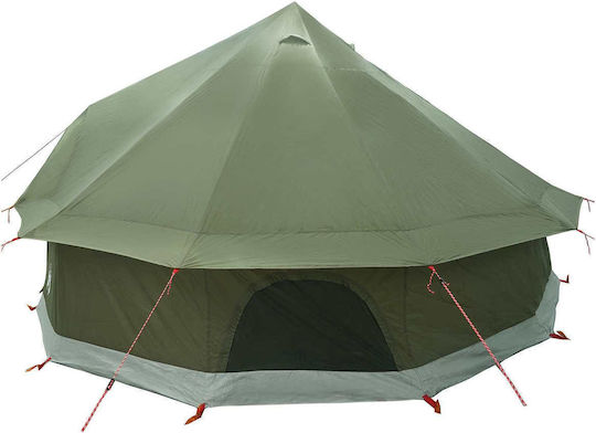 vidaXL Σκηνή Camping Teepee Πράσινη 4 Εποχών 400x400x250εκ.