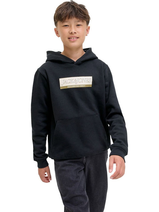 Kinder-Sweatshirt mit Kapuze Schwarz