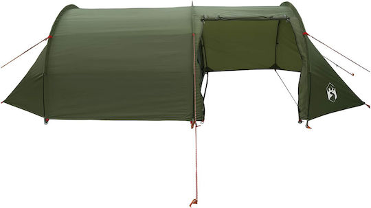 vidaXL Camping Tunnel Mountaineering Tent Green 4 Seasons Waterproof 410x175x105cm