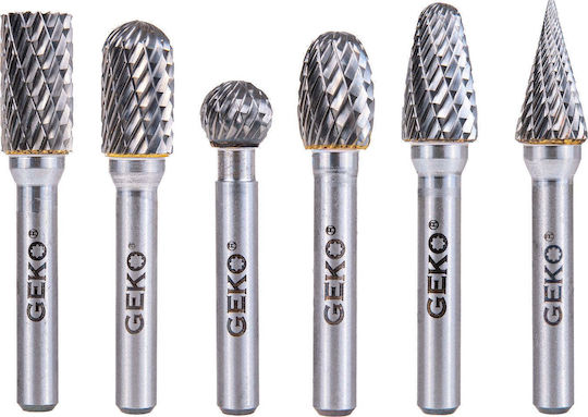 Tungsten Carbide Metal Router Bit Set 6mm Geko