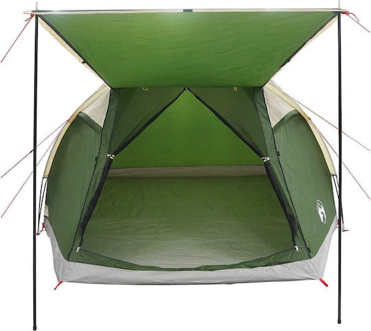 vidaXL Camping Tent Green for 4 People 398x260x177cm