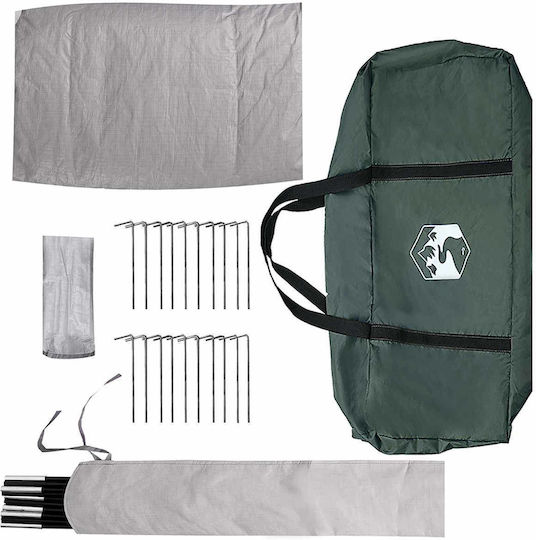 vidaXL Camping Teepee Tent Khaki 500x500x350cm