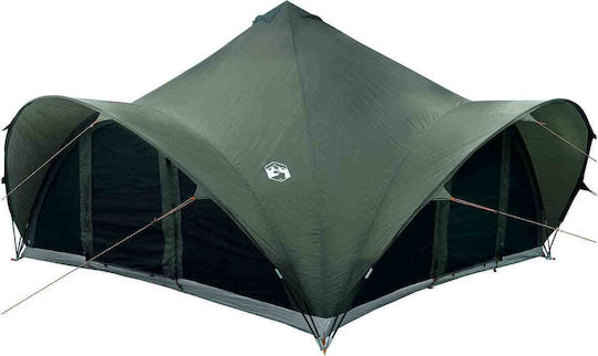 vidaXL Camping Teepee Tent Khaki 500x500x350cm