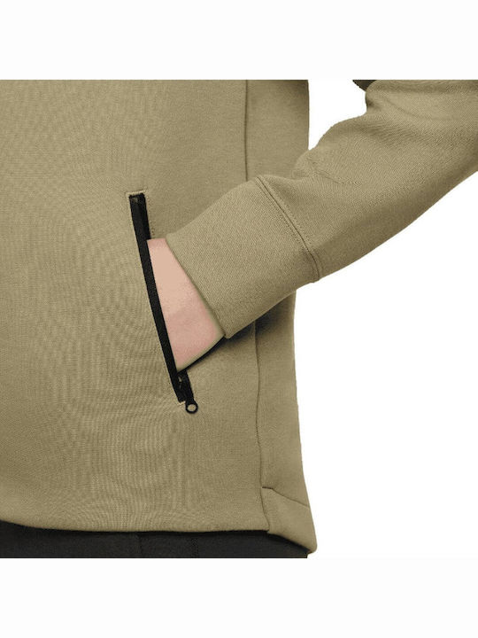 Полар Детски Суичър Жилетка Каки Tech Fleece