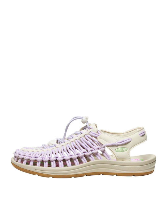 Uneek Flache Sandalen für Damen Sportlich Hellbeige