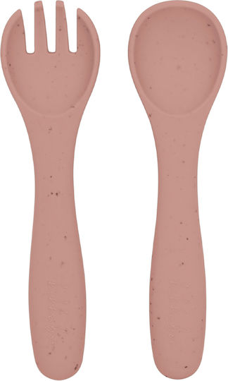 Kikka Boo Platinum Silicone Pink Feeding Set 3 Pieces for 6+ Months