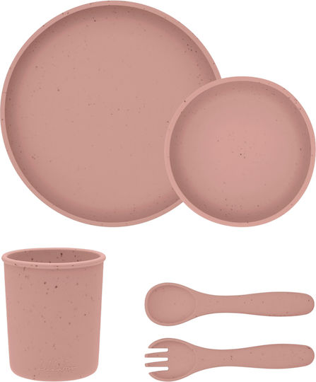 Kikka Boo Platinum Silicone Pink Feeding Set 3 Pieces for 6+ Months