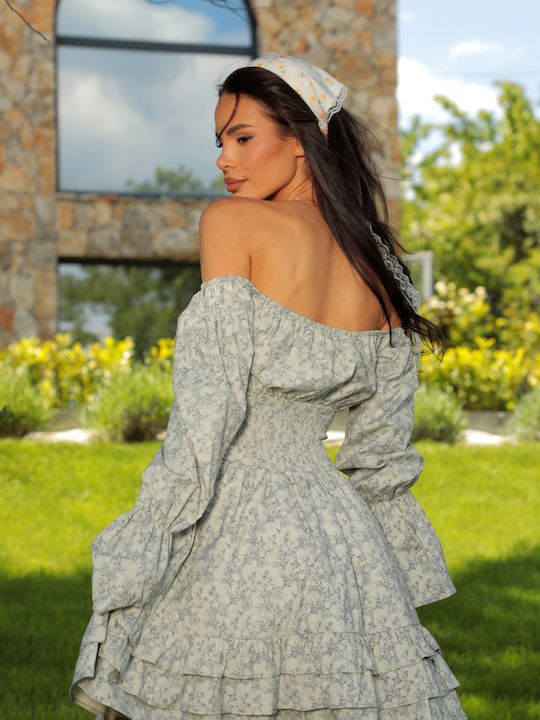 Sommer Hemdkleid mit Rüschen Beigen