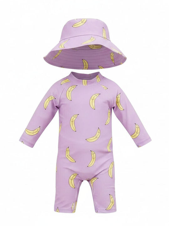Queen Mother Kinder Badebekleidung Einteilig mit Schirm Purple Bananas Queen Mother Kinder Badebekleidung Einteilig mit Schirm Purple Bananas
